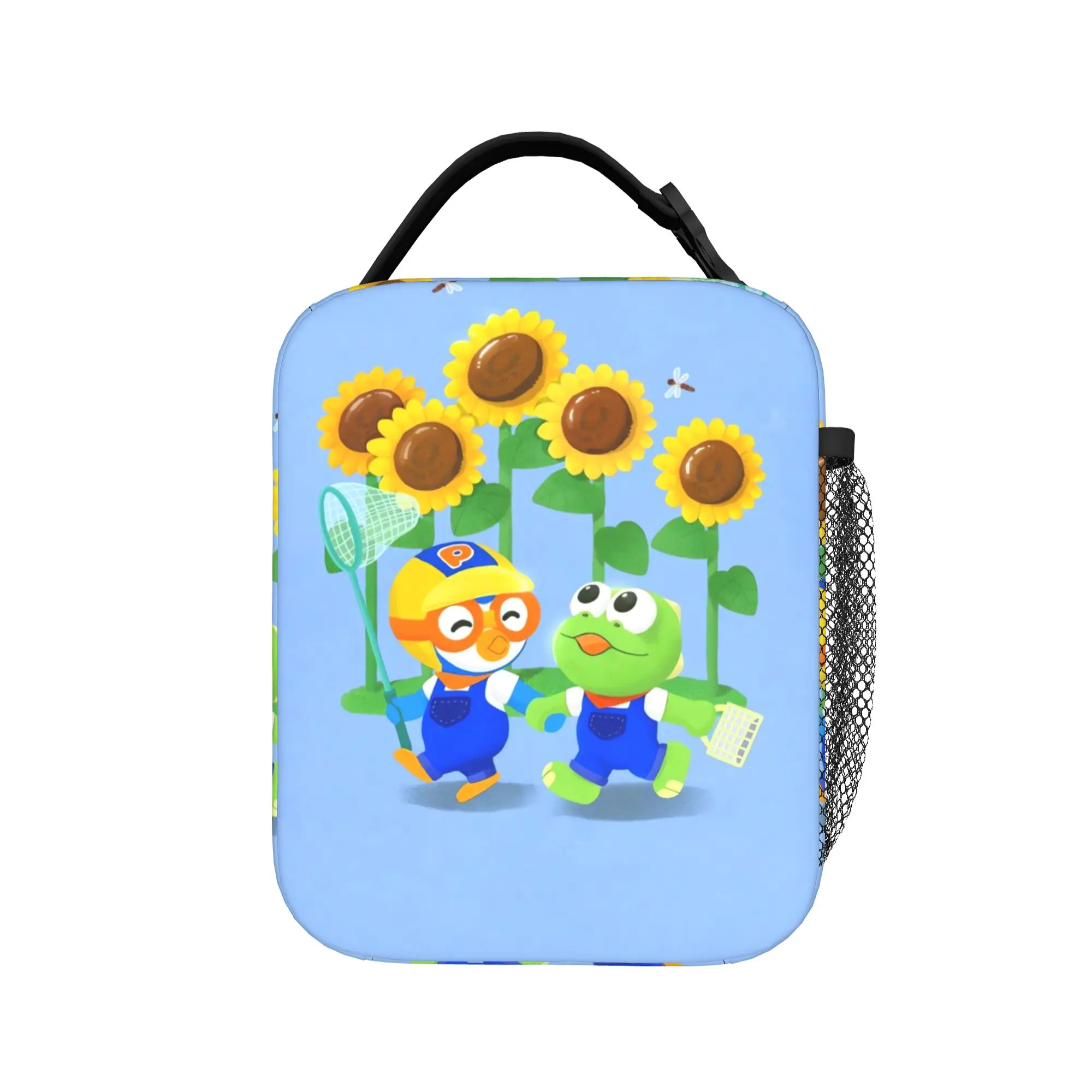 PororoS Lunch Bag  Portable Lunch Box Men Travel Print Cooler Bag Funny Waterproof Thermal Lunch Bags