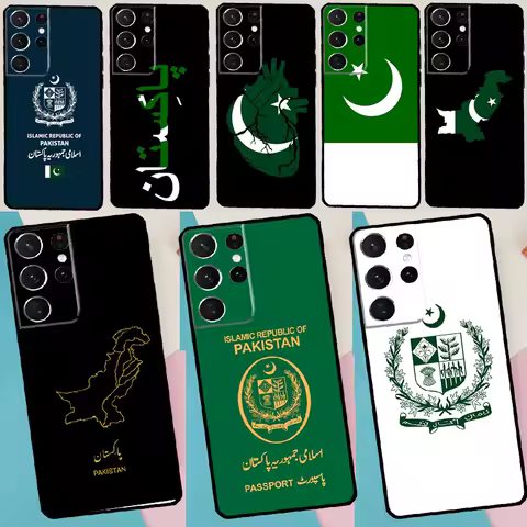 Pakistan Passport Flag Phone Case For Samsung Galaxy S25 S24 S23 S22 S21 Ultra S9 S10 Plus S20 FE Funda Cover Shell