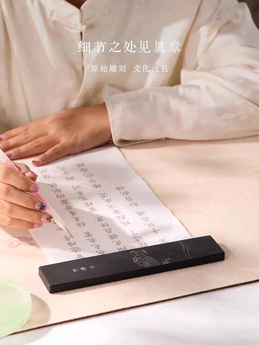 زوج واحد من ثقالة الورق المصنوعة من الحجر على الطراز الصيني للمكتب - مكبس كتب منحوت يدويًا، حامل رسائل، ديكور مكتب فني