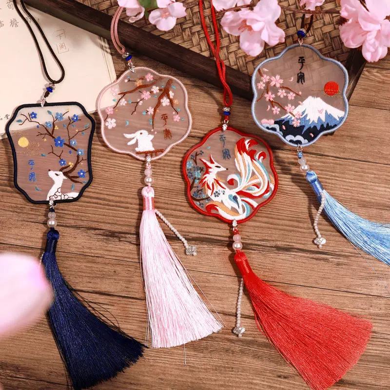 Style chinois pendentif point de croix bricolage signe de paix Kits de point de croix broderie couture ensembles Couples cadeau décor à la maison organisateur
