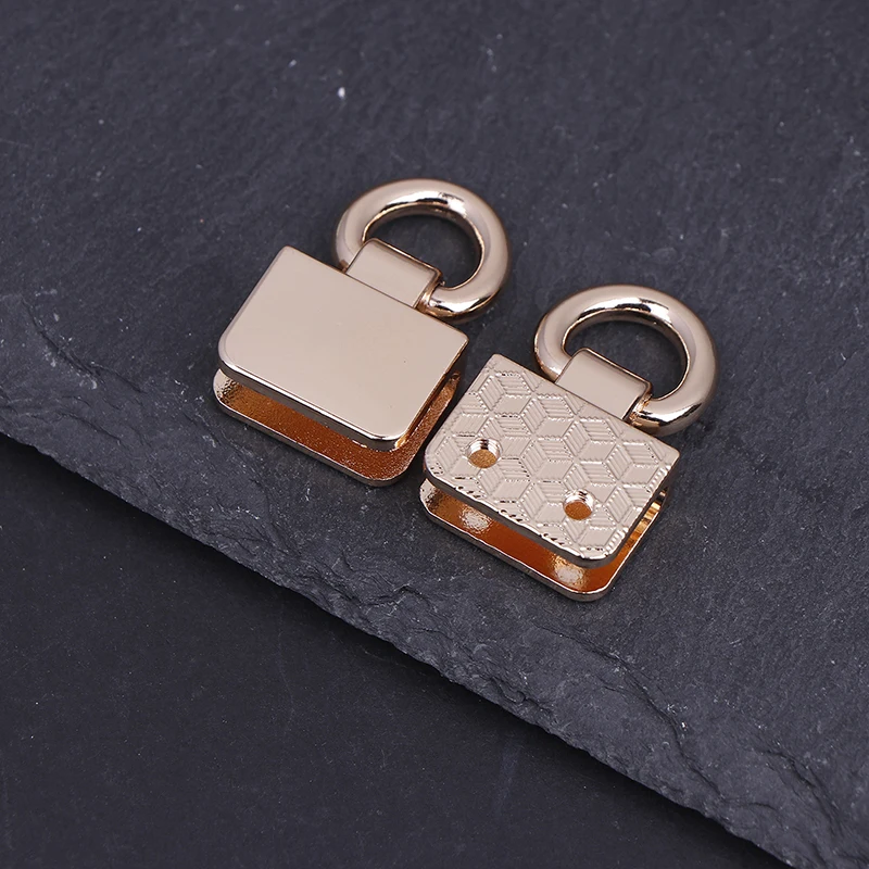 2Pcs Metal Bag Side Edge Hang Buckle Clip With D Rings For DIY Leather Craft Bag Strap Belt Handle Shoulder Crossbody Bag Parts