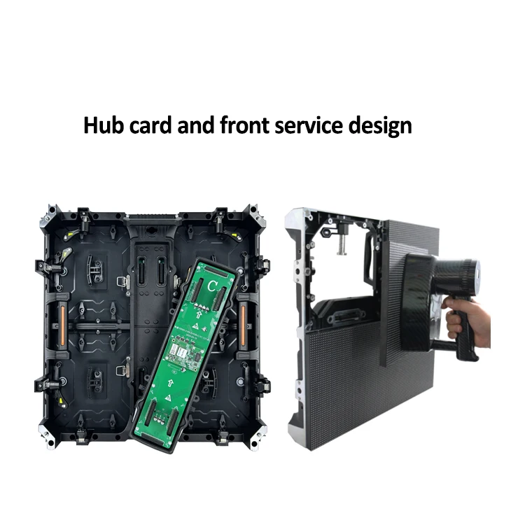 شاشة LED تركيب أمامي منحنى داخلي خارجي 500x500 مللي متر حماية زاوية اللوحة بالألوان الكاملة P2.6 P2.9 P3.9 P4.8