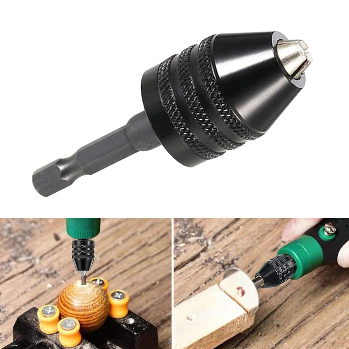 

1Pcs Quick Change Hexagonal Handle Three Jaw Self Centering Twist Drill Chuck Electric Grinding Tool Accessory