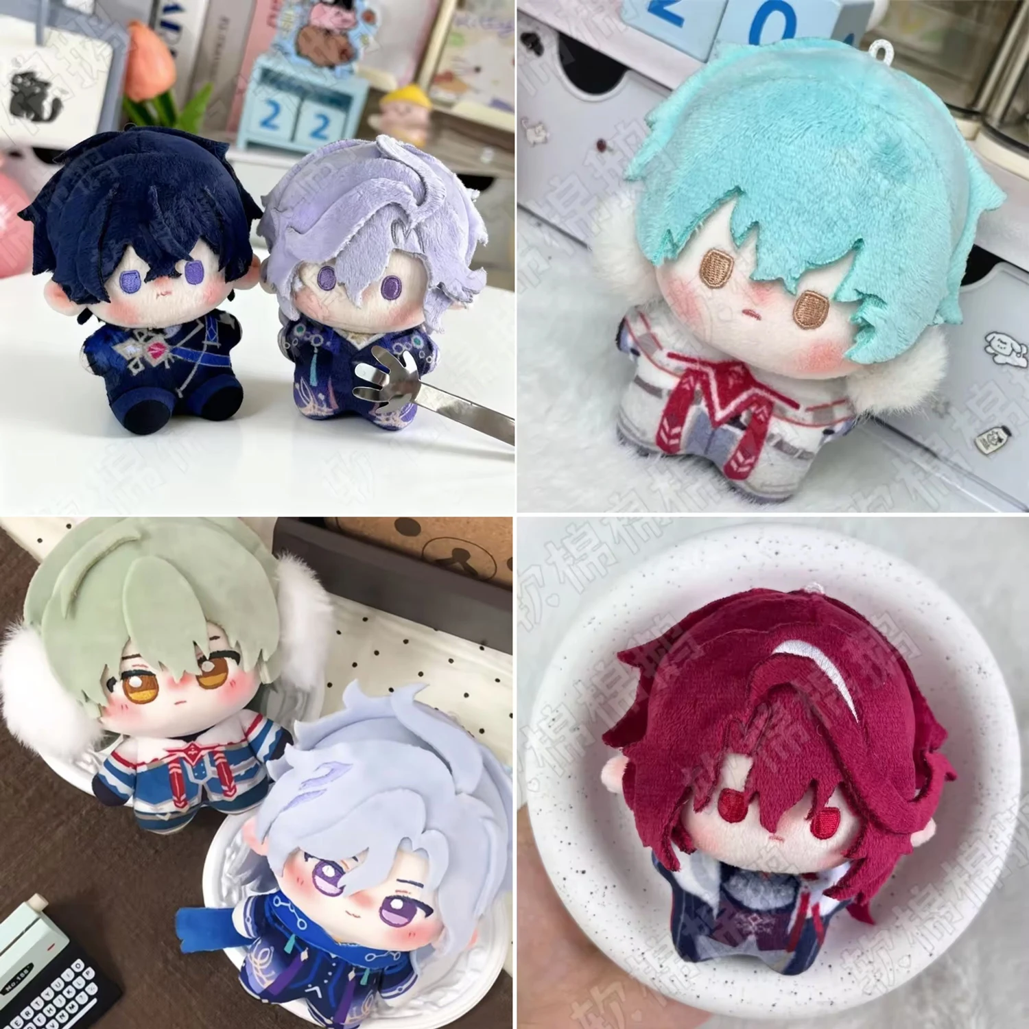 Genshin Impact Alyosha Mitya 10cm Printed Cotton Doll Anime Valeriy Noy Cartoon Nunu Body Doll Plush  Pendant Toys XMAS Gifts