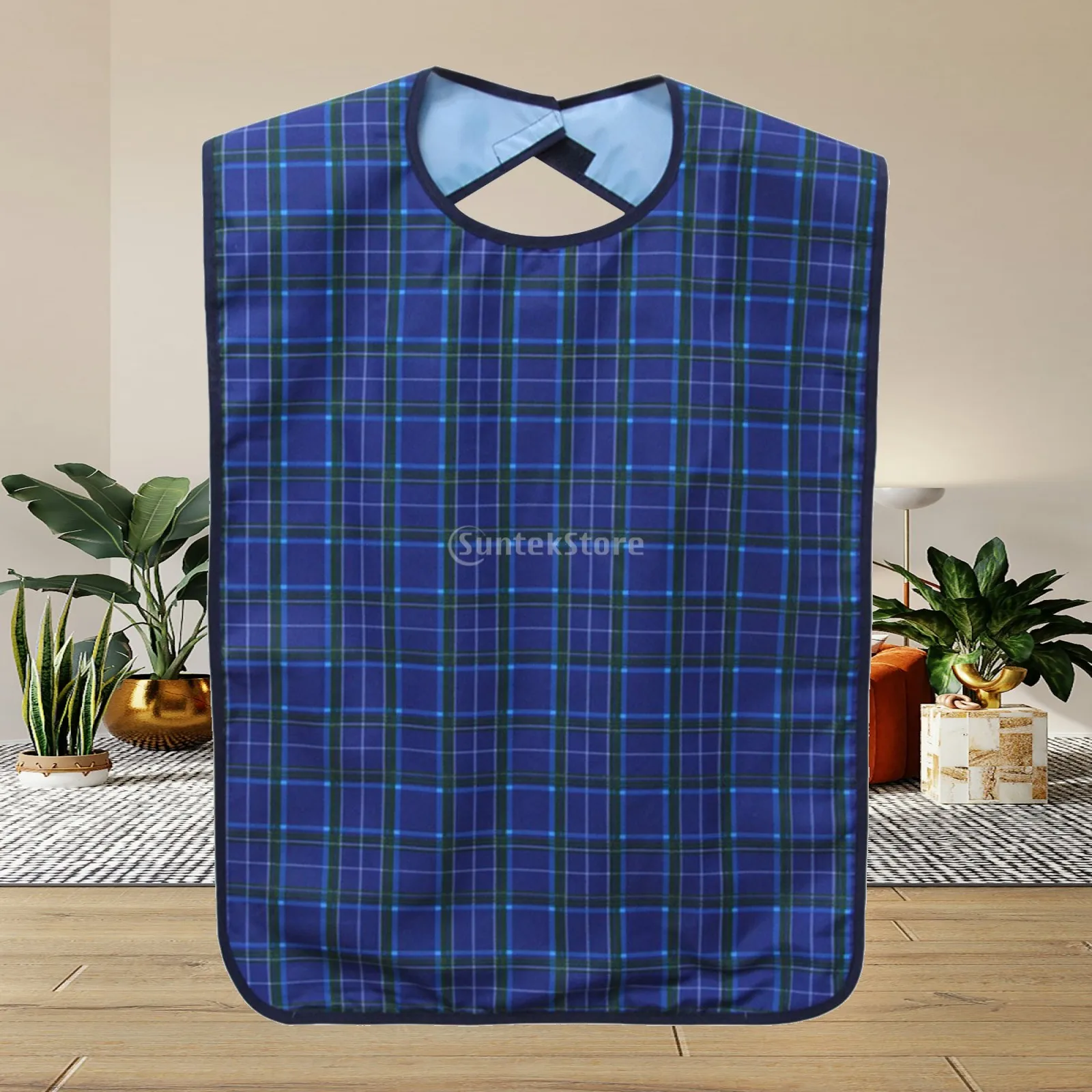 Large Adult Bibs for Eating Waterproof Protector for Elderly Adjustable Closure Comfortable PVC Durable