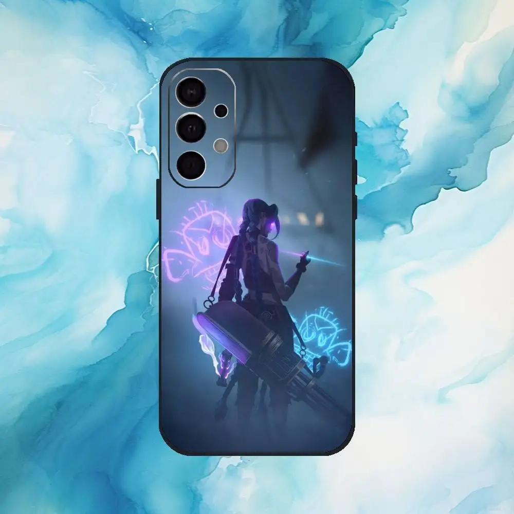 L-League of Legends L-LOL Jinx Phone Case For Samsung S25,S24,S21,S22,S23,S30,Ultra,S20,Plus,Fe,Lite,Note,10,9,5G Black Cover
