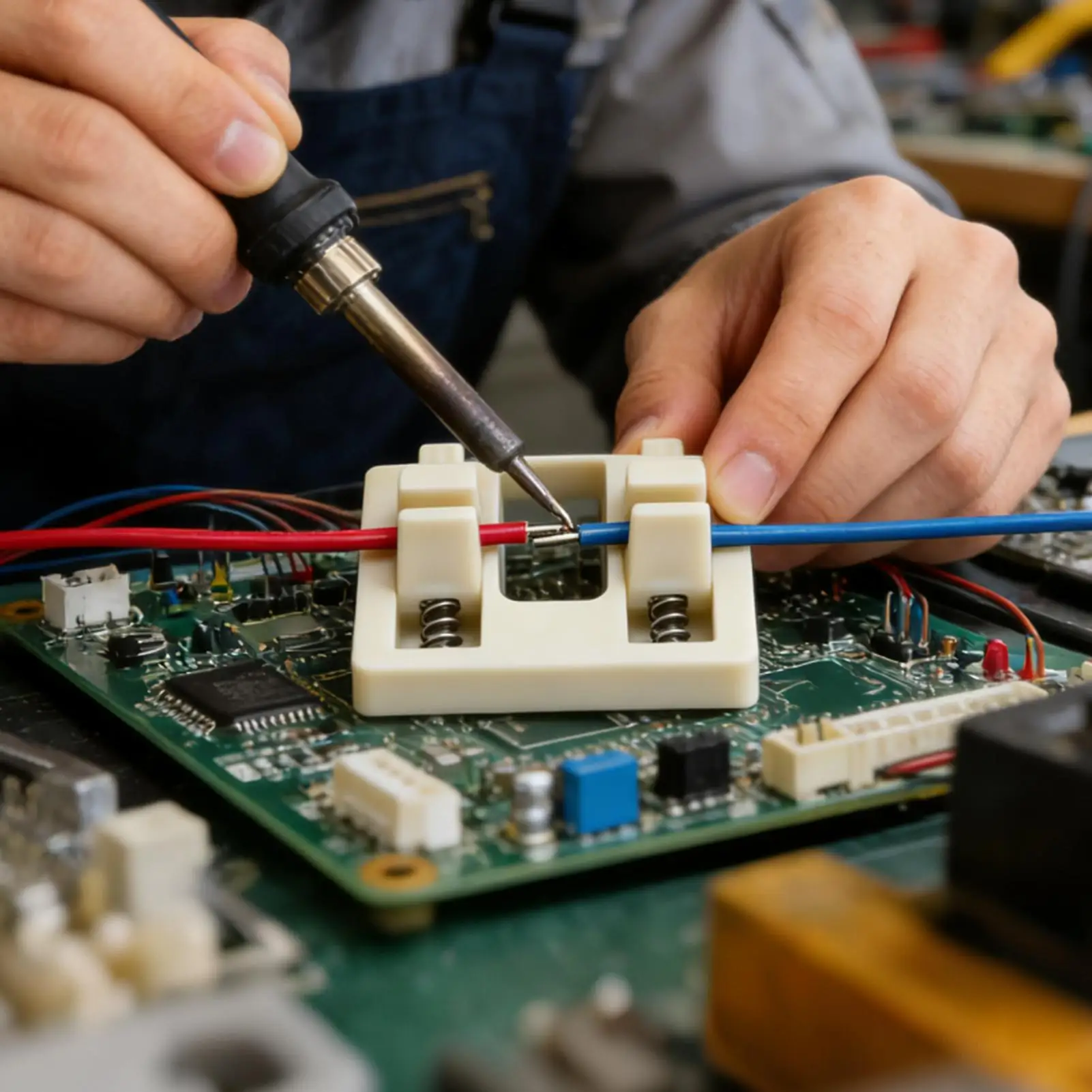 

Soldering Holder Portable Wireless Fixture Clamp Wire Soldering Fixture Welding Jig for Electrician Professionals Electronics