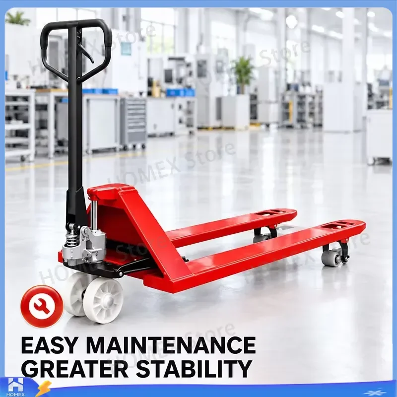 2500kg Manual Hydraulic Pallet Truck Low Noise Hand Pallet Jack Warehouse Fork Lift Trolley Heavy Duty Logistics Equipment