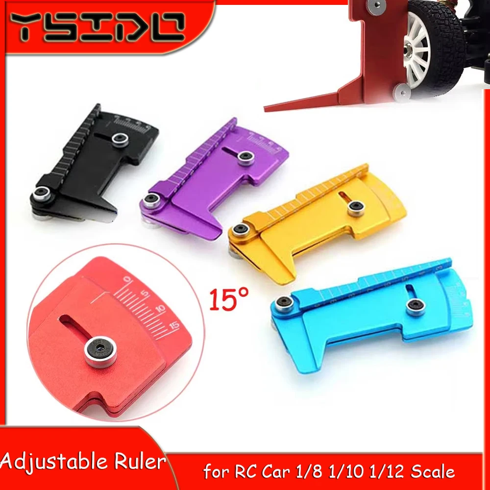 

Adjustable Ruler Adjusting Height & Wheel Rim 15 Degrees for RC Car 1/8 1/10 1/12 Scale Tamiya HSP HPI YOKOMO MST RC Model Tools