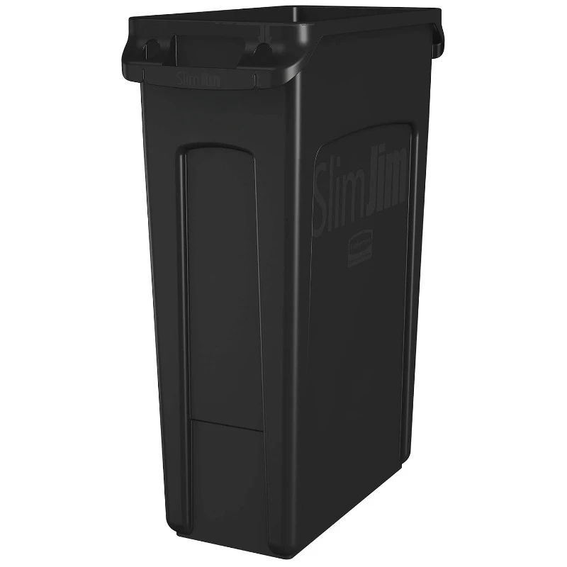 SLIM JIM 23 GallonVented Trash Can , Beige cobertizo exterior almacenaje