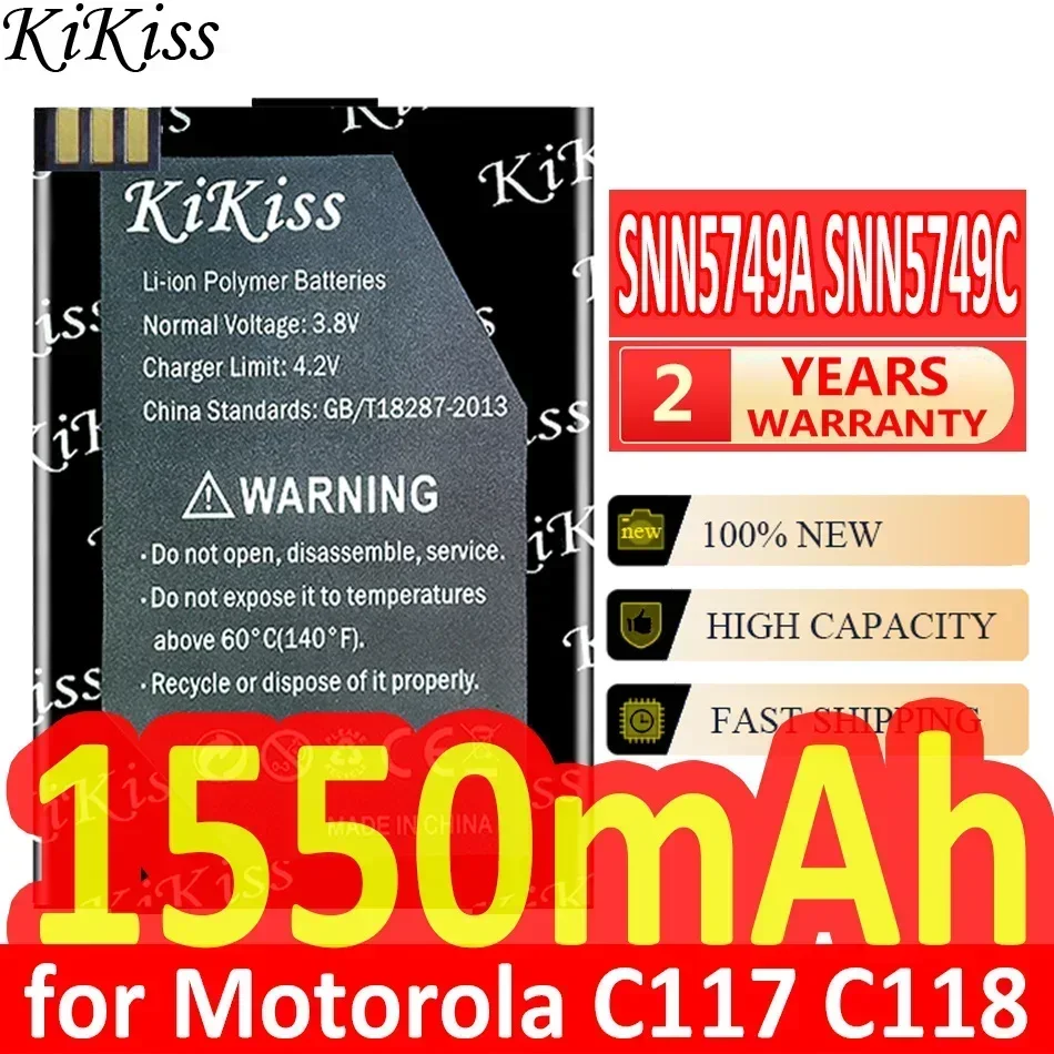 KiKiss Battery 1550mAh SNN5749A SNN5749C for Motorola C117 C118 C155 C139 C116 C157 V171 W150I W200