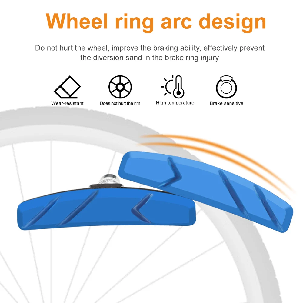 70mm Mountain Road Bike Brake Pads Set Cycling V Brake Holder Pads Shoes Blocks Rubber Pad Silent MTB Bicycle Brake Pads image 6