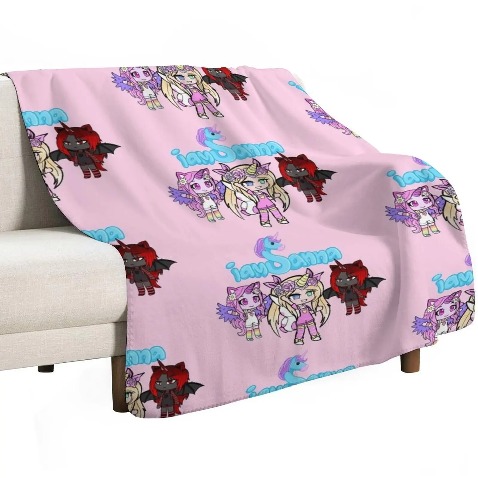 Sanna and Friends Throw Blanket Stuffeds Sofa Quilt Travel christmas decoration Beach Loose Blankets