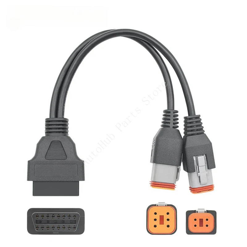 

10 штук кабелей-адаптеров OBD 2-в-1 для мотоциклов – 6-контактный и 4-контактный диагностический интерфейс для совместимости с различными типами транспортных средств
