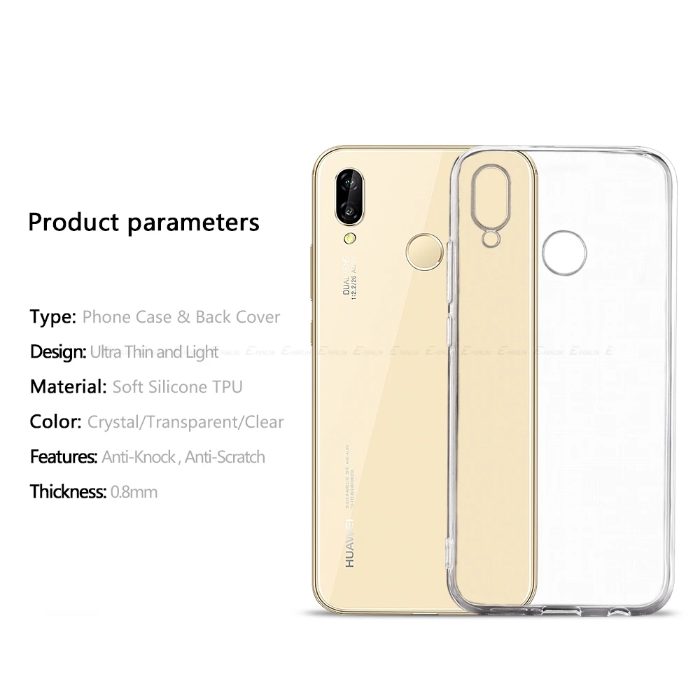 Silicone Clear Soft Full Cover For Huawei Nova Y61 Y90 Y70 Y71 Y60 11 10 9 8 8i 7 7i 6 5 5Z 5i Pro Plus SE Ultra TPU Back Case