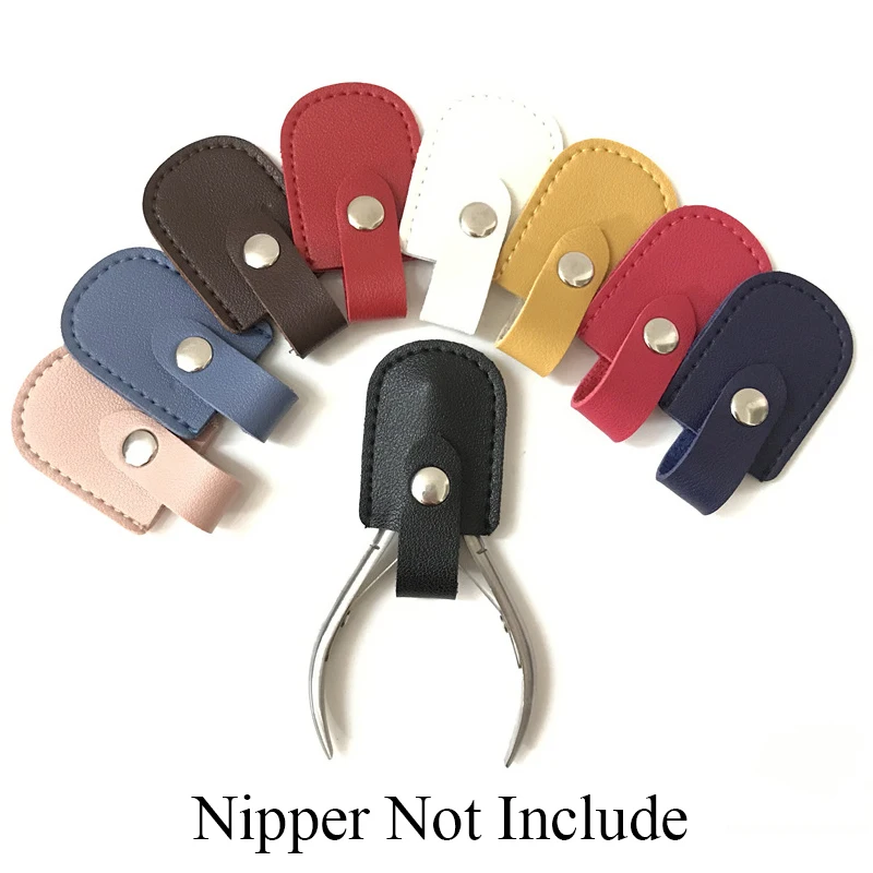 PU Leather Nail Scissors Cover Protective Cap Universal Cuticle Clippers Protect Cover Manicure Pedicure Tool Accessories