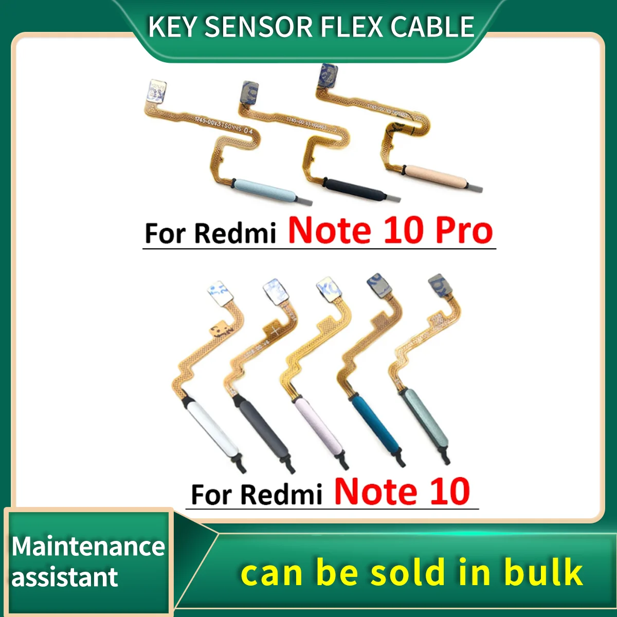 Fingerprint Scanner flex For Xiaomi Redmi Note 10 Note10 Pro Home Button Fingerprint Menu Return Key Sensor Flex Cable tools