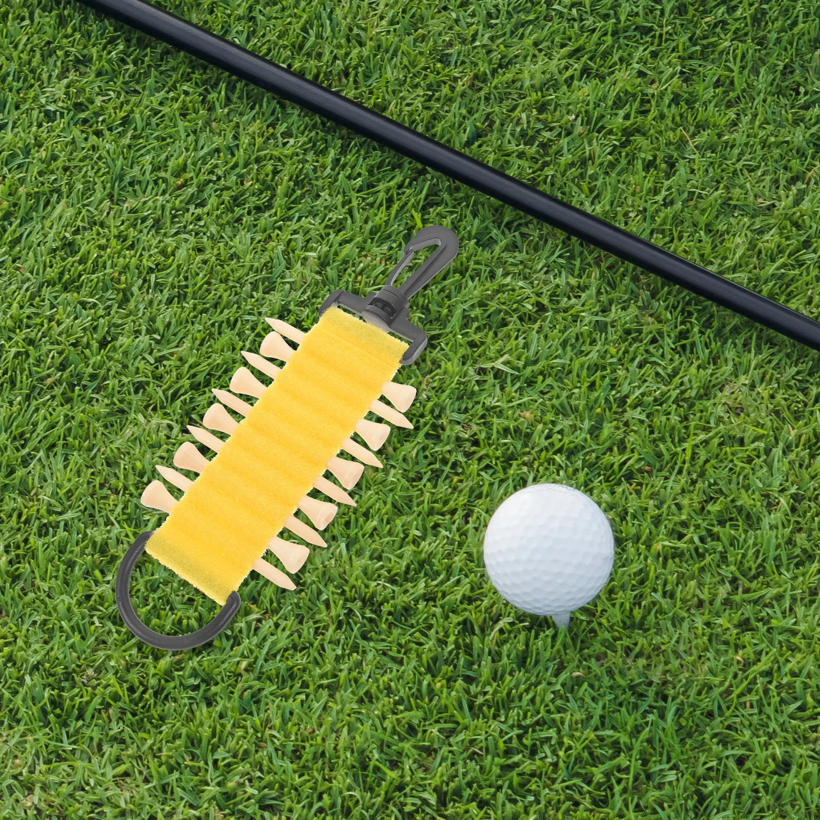 1Set Golf Tee Holder Portable Lightweight Plastic and Cloth Golfing Tees Container for Golf Bag Belt Pocket Easy Carry Tee