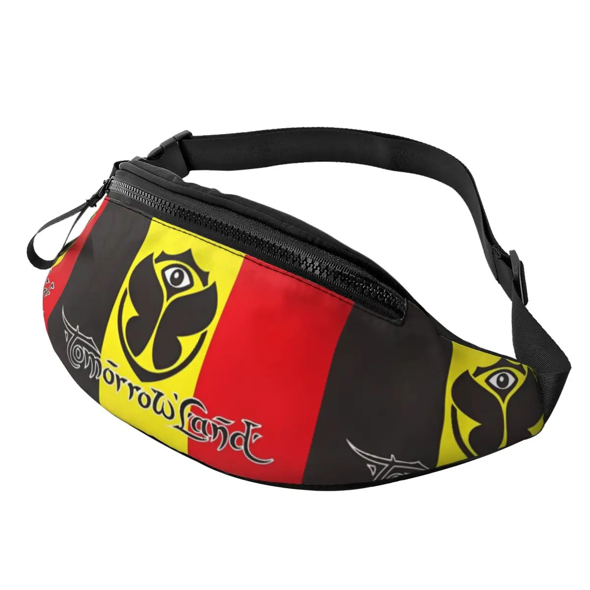 

Tomorrowlandd Music Festival Crossbody Sling Bags Small Chest Bag Belgium Flag Shoulder Backpack Daypack for Travel Satchel