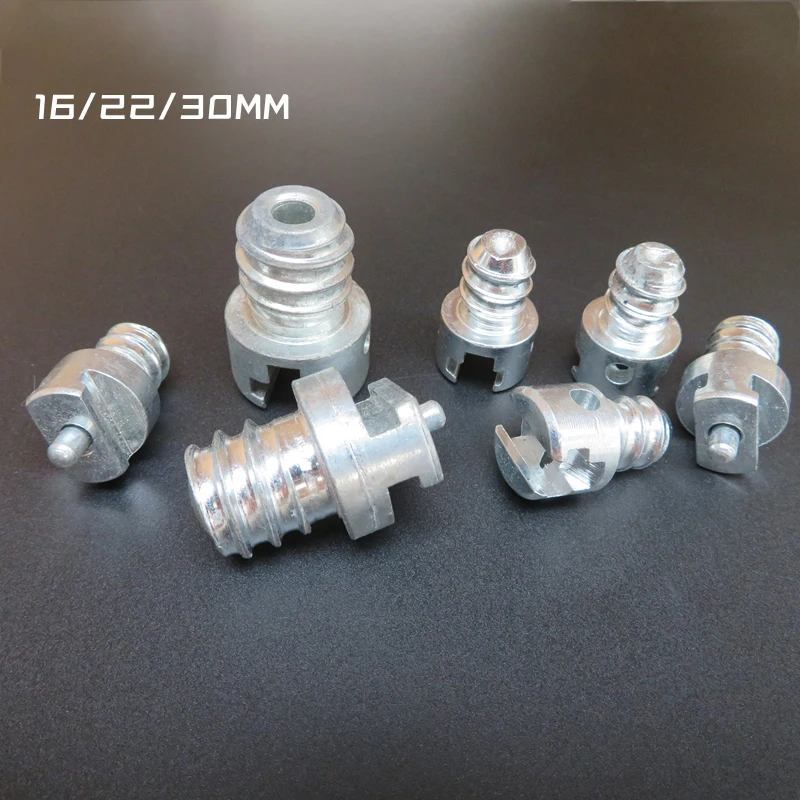 2PCS Dia 16mm/22mm/30mm Male And Female Joint Adapter Pipe Dredging Machine Tool Spring Connector Head