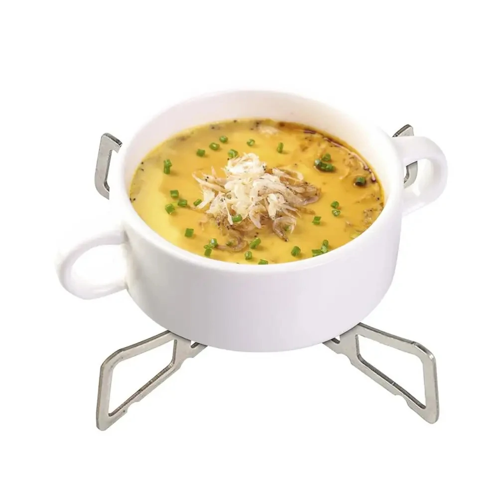 Soporte Portátil de Acero Inoxidable para Estufa de Camping, Mini Soporte Cruzado para Olla, Soporte para Cocinar al Vapor para Estufa Reactor