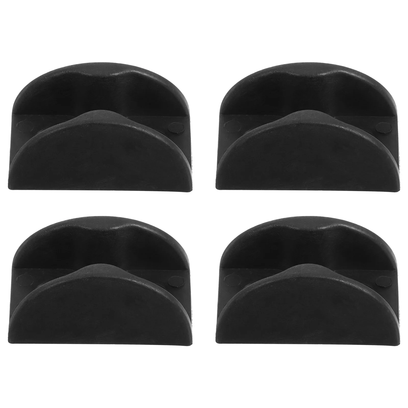 Posicionador de polea para puerta corredera, herrajes para puerta de armario, acero inoxidable negro, 4 Uds.