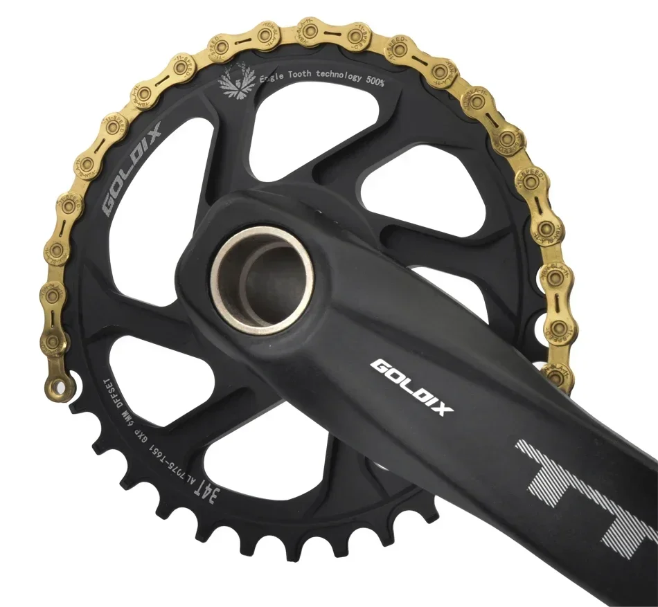 GOLDIX 0/3/6mm Offset MTB Fahrradkettenblatt 32/34/36/38T Fahrradkettenblätter für XX1 X9 XO X01 NX Direct Mount Fahrradteile – Detail 5