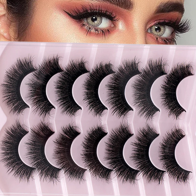 爆発的なボリューム感のつけまつげ7ペア、自然に伸びるふわふわで鮮やかなアイメイク、パーティーに欠かせないコスメ