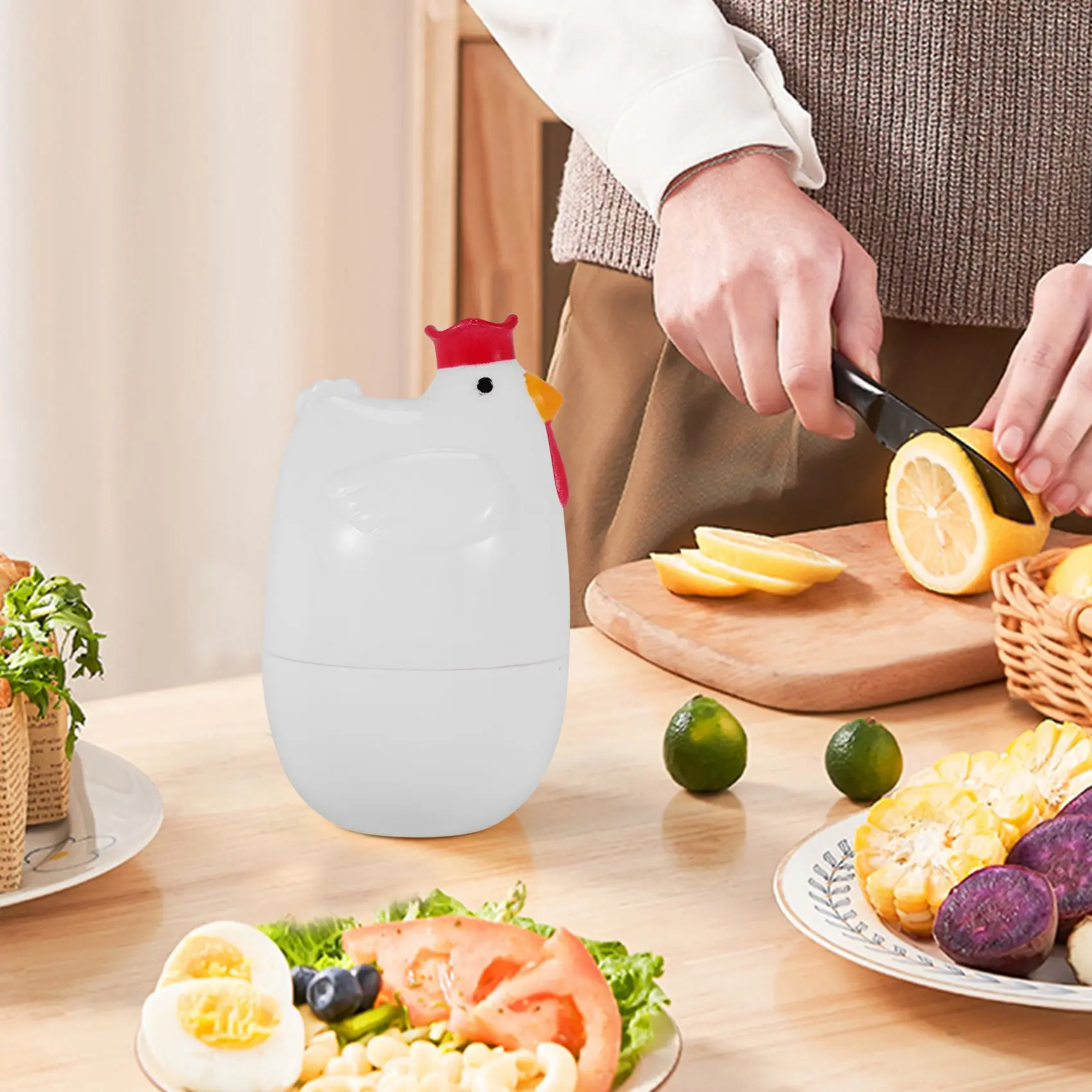 A forma di pulcino 1 uovo sodo steamer steamer pestello microonde fornello per uova utensili da cucina gadget da cucina accessori strumenti