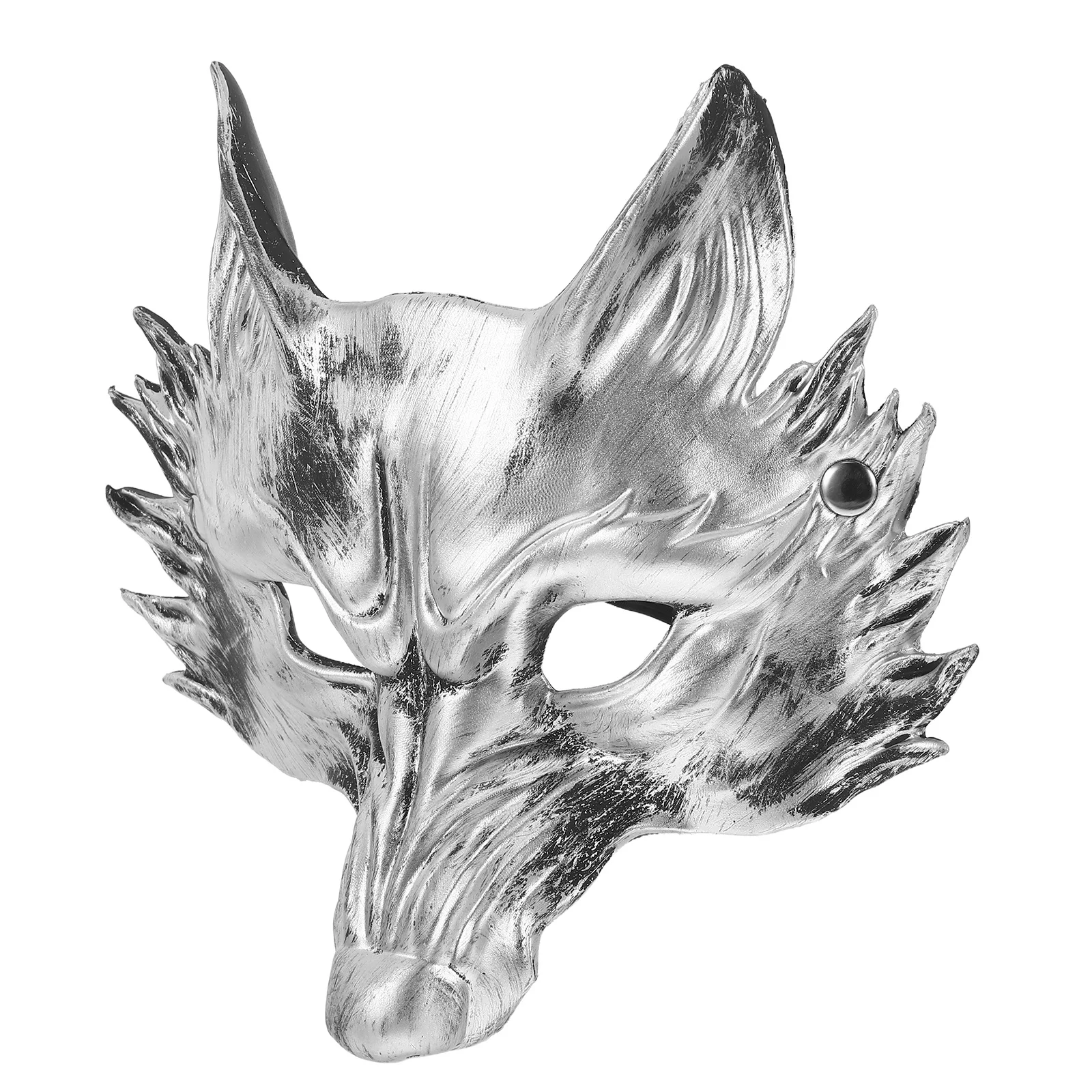 Máscara de zorro realista, accesorio de disfraz de media cara para Halloween, fiesta de disfraces, disfraz de Carnaval, accesorio de zorro realista