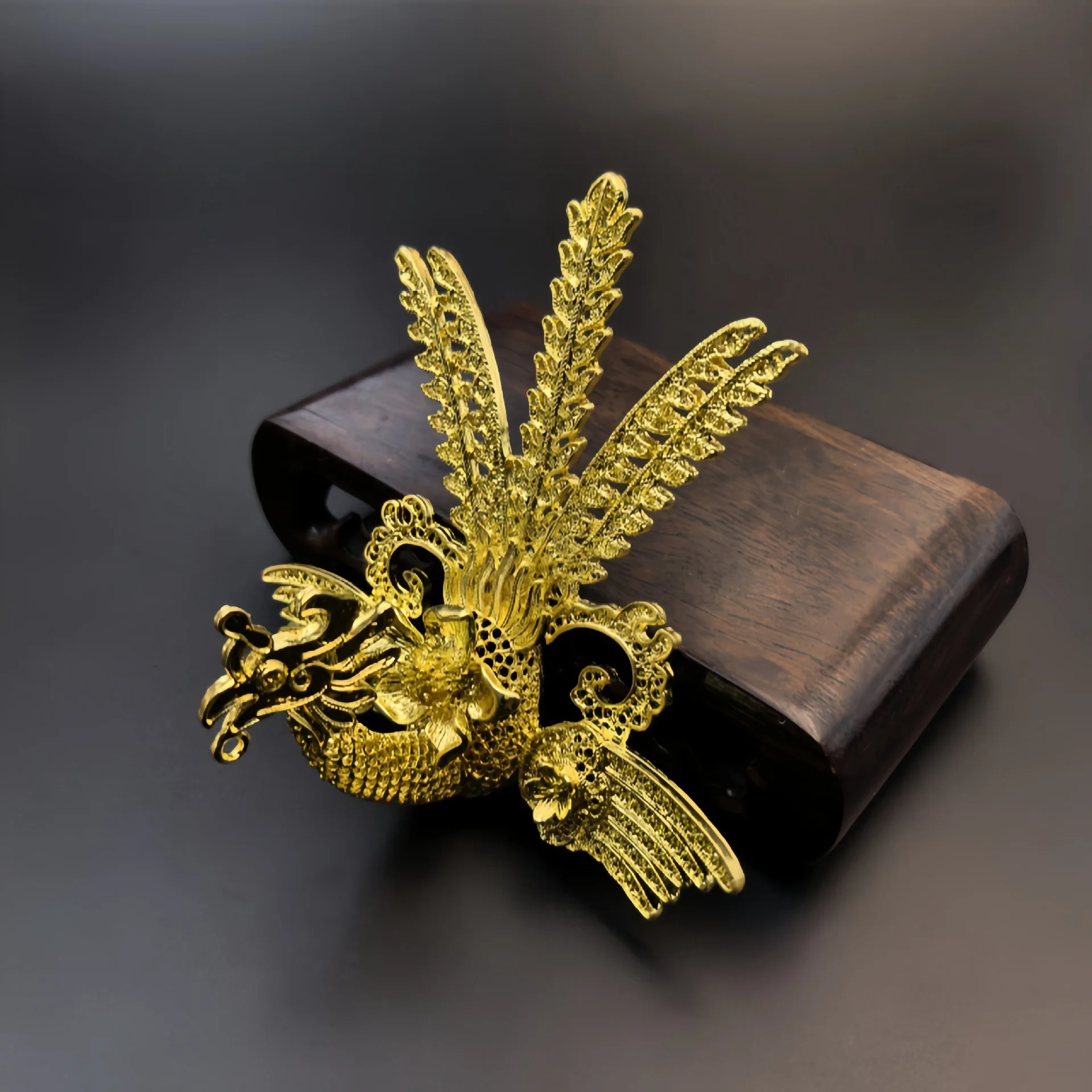 ヴィンテージ-3d-フェニックスデザイン-diy-アクセサリー-5-個ゴールドメッキメタルジュエリー手作りフィッティング装飾装飾アクセサリー