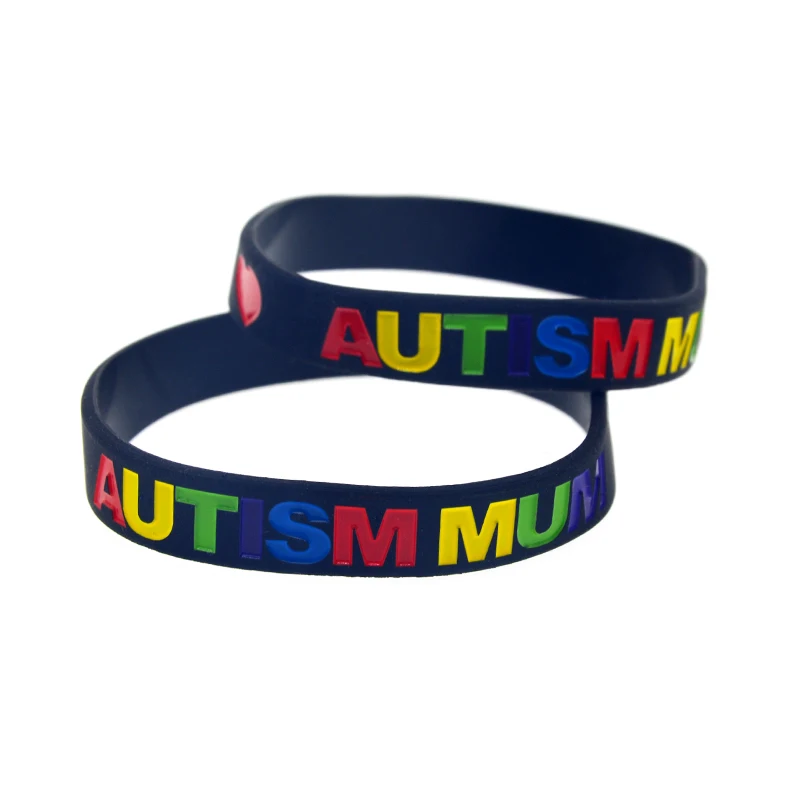 1 Stück Autismus-Mutter-Silikonarmband, Autismus-Bewusstseins-Gummiarmreif, Wohltätiges Geschenk, Handband – Detail 9