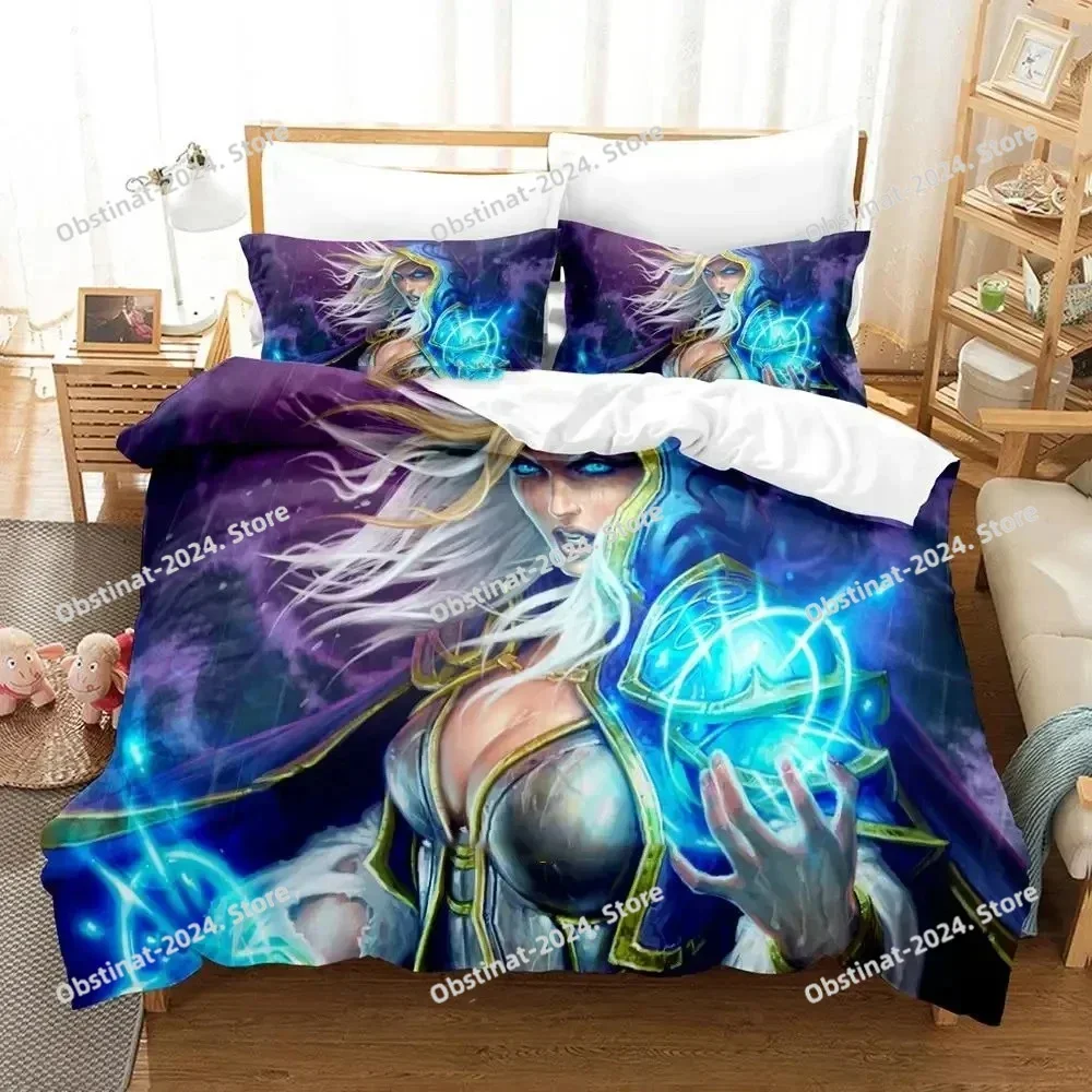 Hearthstone Heroes of Warcraft Printed Bed Set Duvet Cover Pillowcase Bedding Set Bed Linen Sheet Quilt Cover Full Queen Size