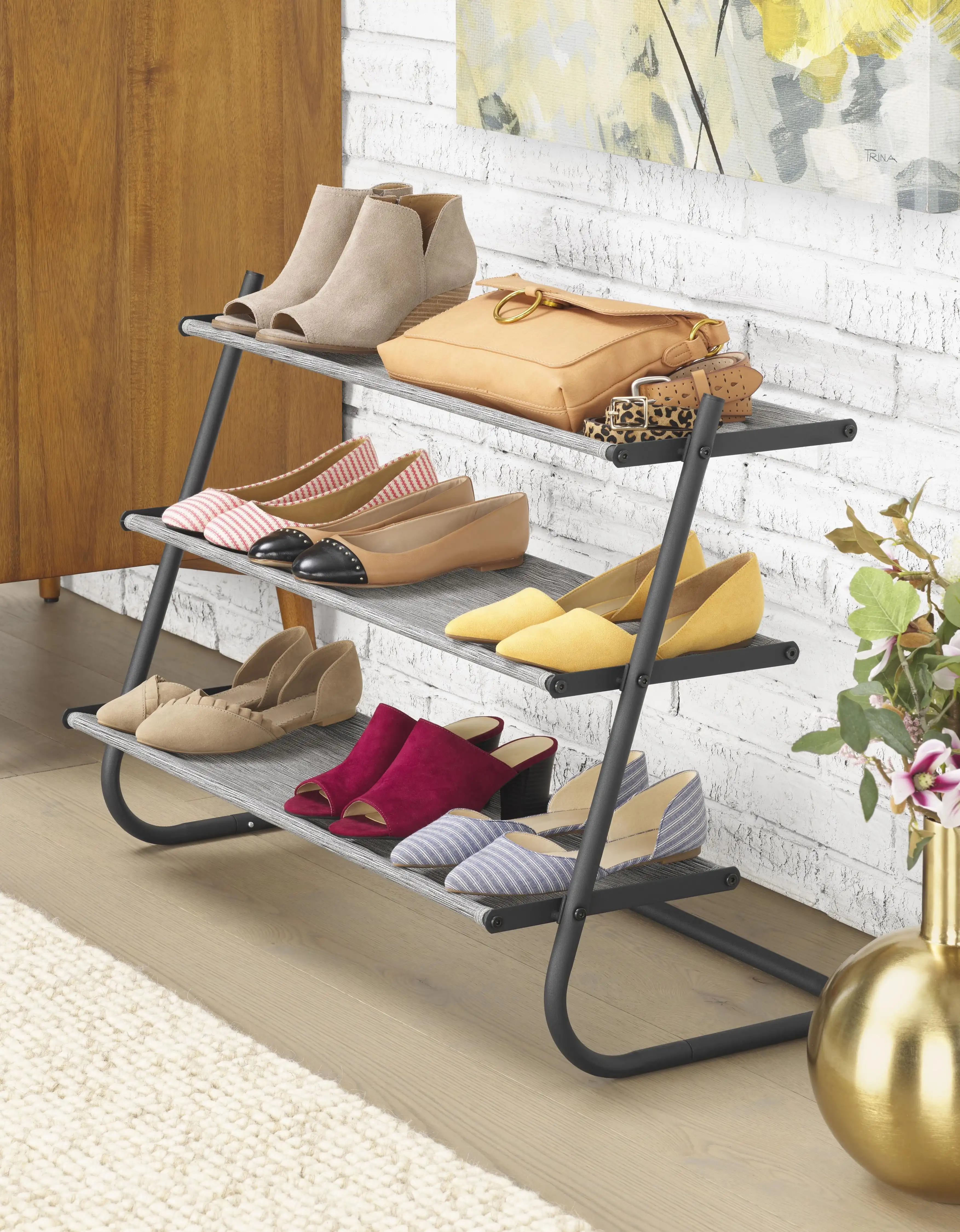 

3-Tier Closet Shoe Shelf - Matte Black