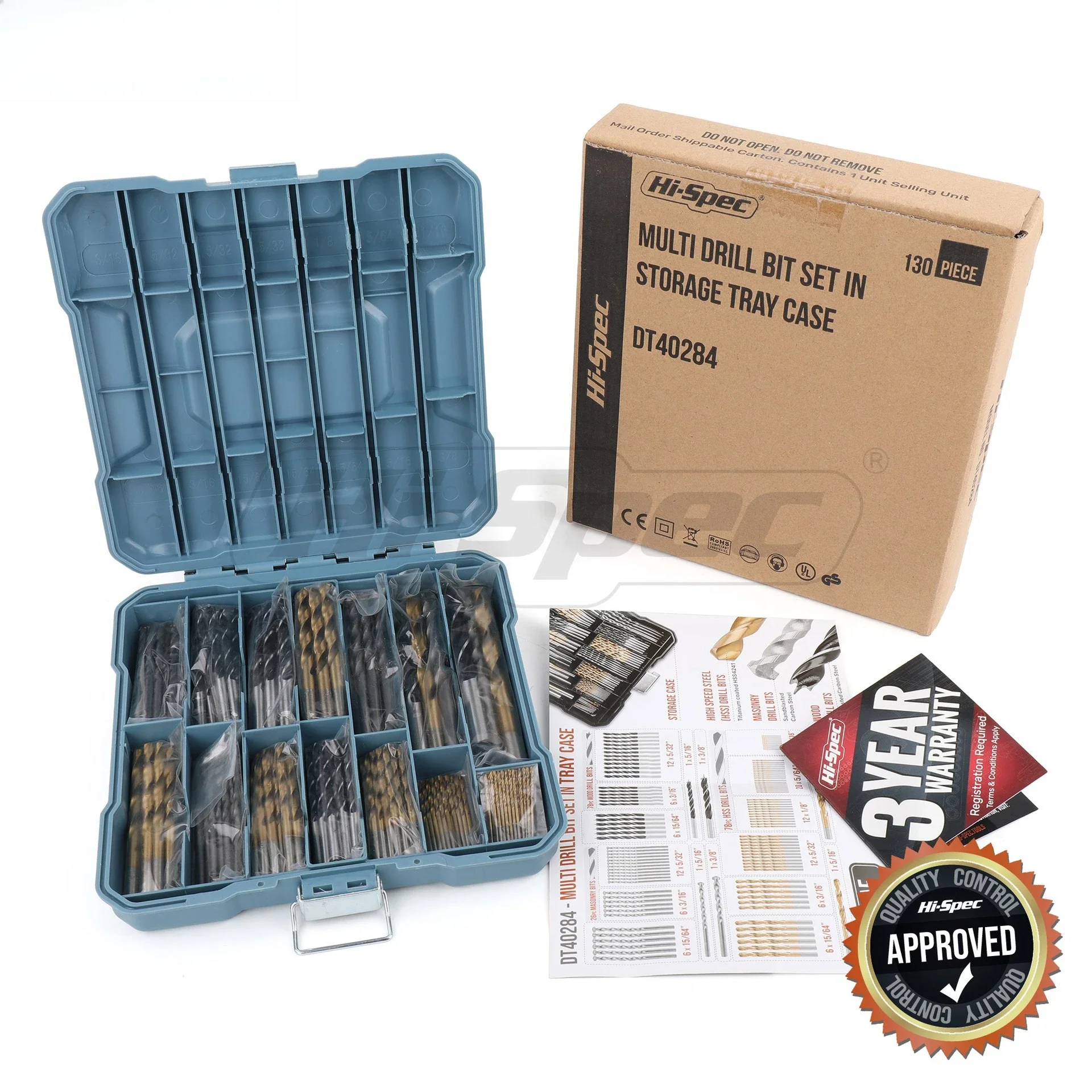 2025 طقم مثقاب تويست مكون من 130 قطعة، مثقاب كهربائي لأعمال النجارة بالأسمنت المسطح.