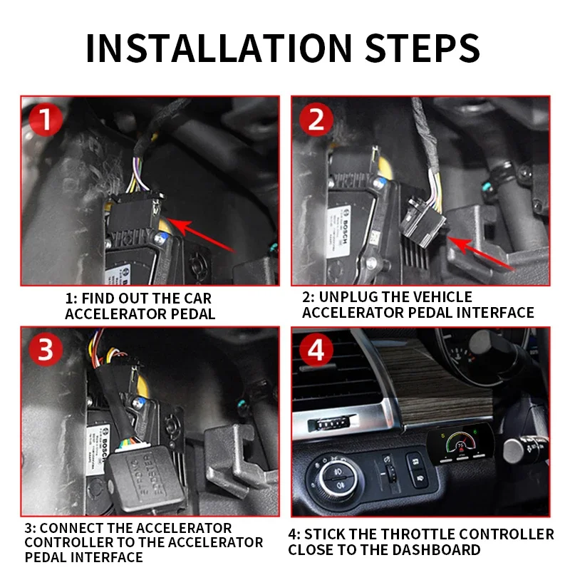 

F2 Electronic Accelerator Accelerator Special Car Special Non-destructive modification to enhance power 14-mode LCD screen