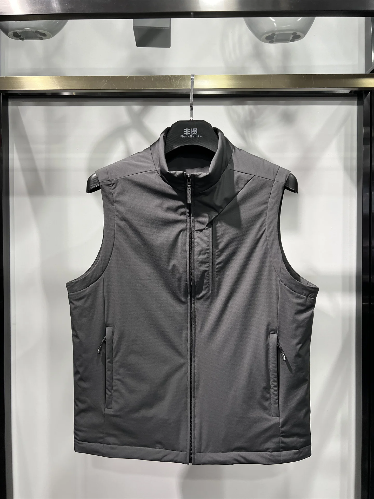 

Мужской пуховый жилет без воротника на молнии, осенне-зимний, новый, легкий, теплый, повседневный, деловой стиль