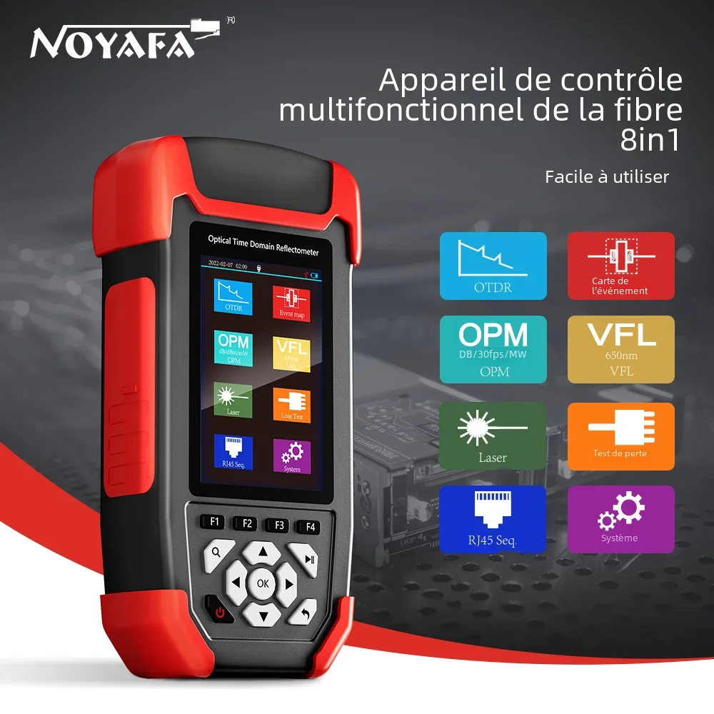 NOYAFA NF-981 OTDR Fiber Optic Fault Detector Optical Power Meter For OPM VFL OLS Event Map Ethernet Fiber 10m-60km Cable Tester