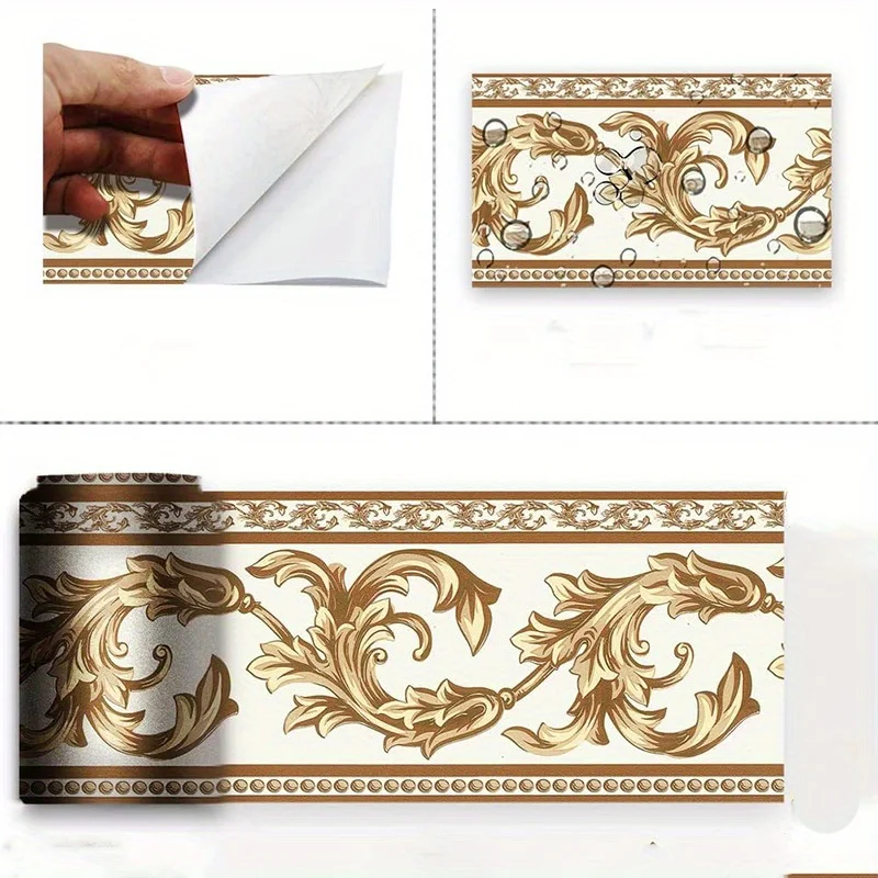 1 Roll of 9 Metres Peel and Stick Wallpaper Border Removable Self-adhesive Wall Border Decoration