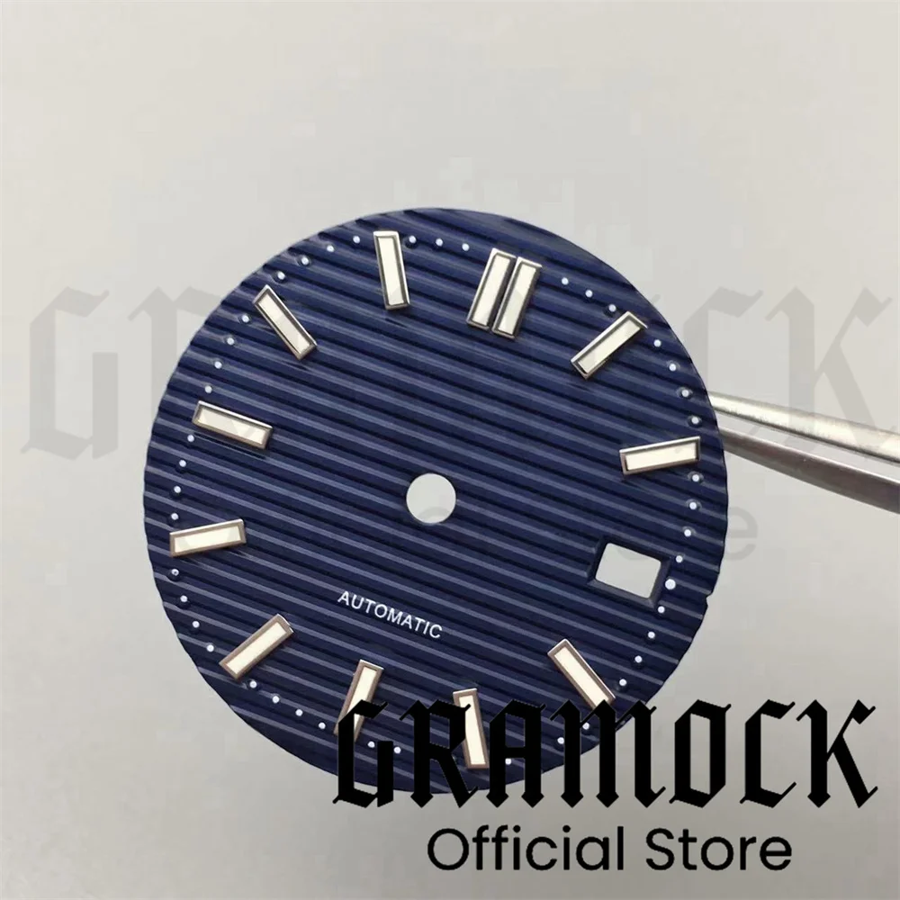 

Gramock 29.8mm NH35 Watch Dial Watch Faces Green Luminous Men's Watch Modification Parts Accessories for Patek Philippe Nautilus