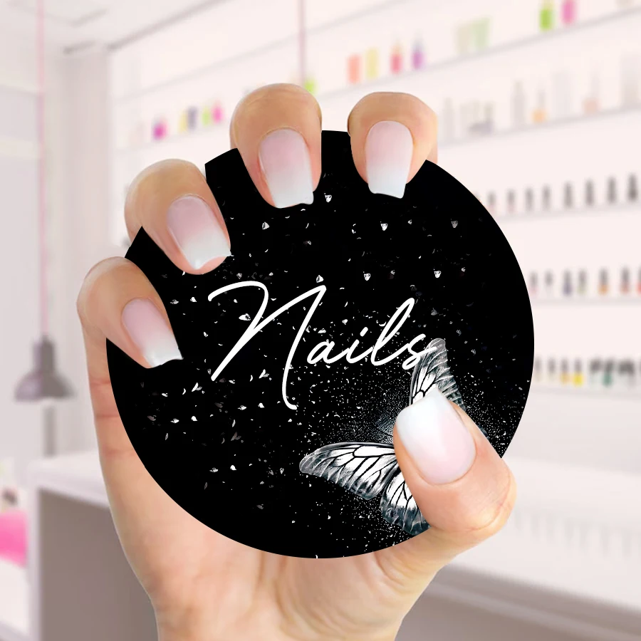 10Pcs/Lot Nail Art Display Card Board, Manicure Nailfie Disc, Nail Salon Accessory, Nail Tech Photo Prop, Nail Selfie Disc Board