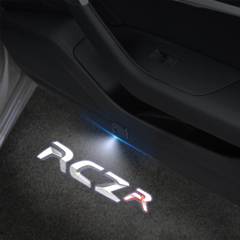 Luz de puerta de coche con emblema para Peugeot 208 GT RCZ, lámpara de bienvenida, proyector láser inalámbrico, decoración automática, LED HD