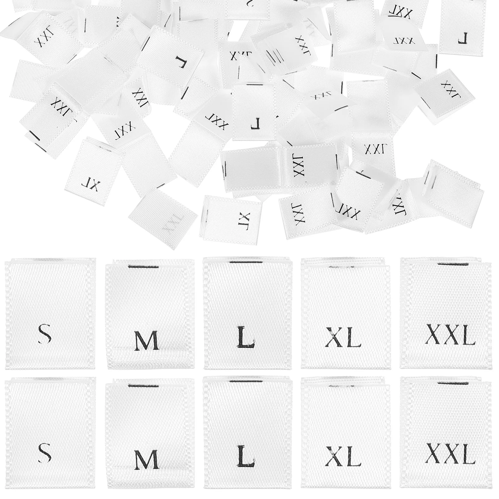 500 Pcs Folded Label Clothing Labels for Clothes DIY Accessories Pants Size Sewing Number