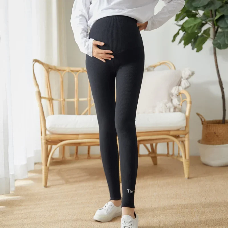 حزام للنساء متعدد الألوان التطريز محبوك القطن عالية الخصر طماق النساء الحوامل ملابس حمل الإناث النمل الحمل