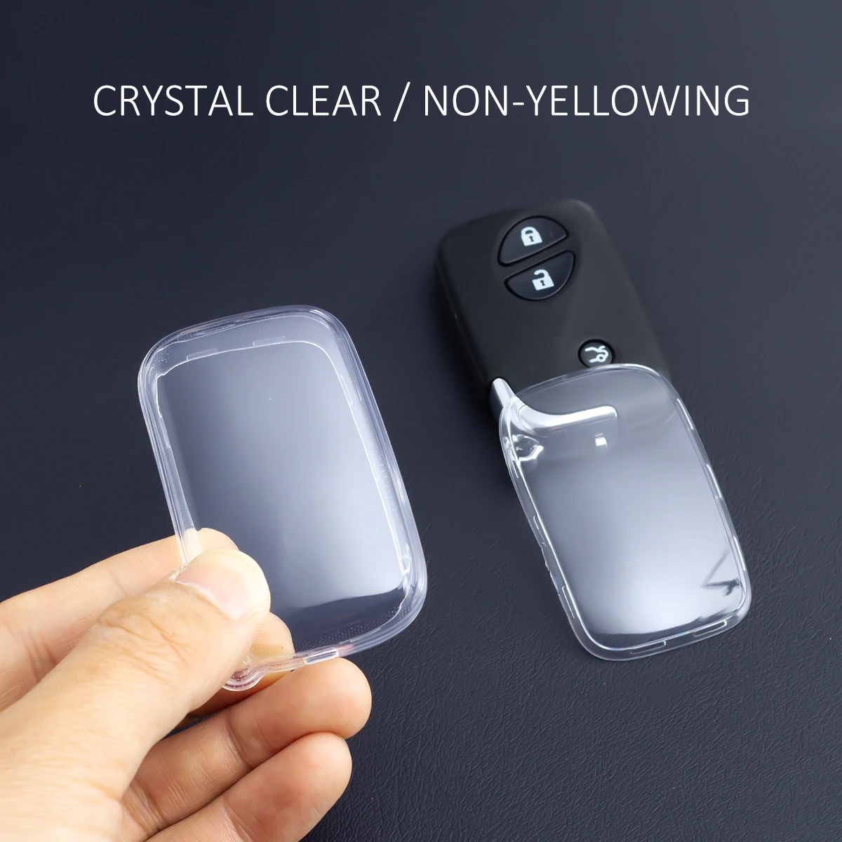 سليم مفتاح السيارة فوب غطاء المفاتيح لكزس GX460 CT200h RX350 RX450h LX570 IS250 IS350 ES350 HS250h LS460 أسود شفاف