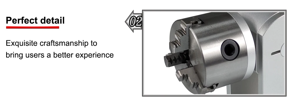 DGHUNST Rotationsaufsatz D80 mit 3-Klauen-Futter, optional mit DM5042 Treiber für UV-CO2-Faserlaser-Markiermaschinen – Detail 3