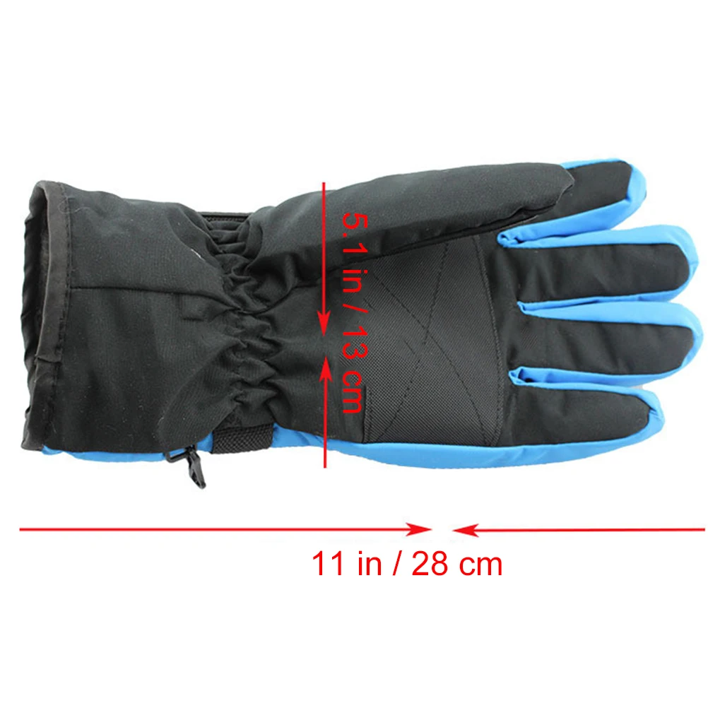 

Windproof Ski Gloves for Men Women Winter Sports Outdoor Activities Waterproof Adjustable Buckle Warm Stylish Two Color Contrast