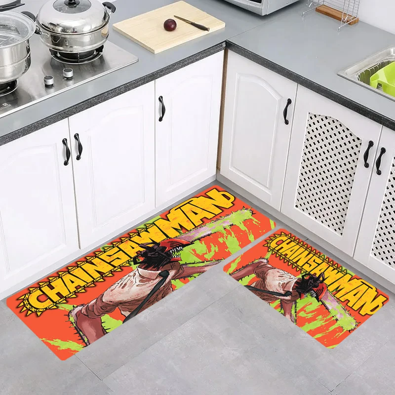 

Home Anime Chainsaw Man Carpets House Entrance Mat Living Room Kitchen Carpet Rugs Balcony Foot Rug Doormat Door Mats Bathroom