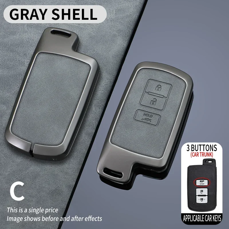 

For Toyota Prius Plus Auris Avalon Verso Rav 4 Corolla Yaris Hybrid Accessories Car Zinc Alloy Leather Key Case Cover Holder