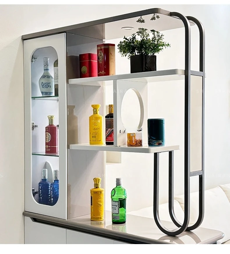 Entrance cabinet sofa partition modern light luxury high-end wine cabinet screen double-sided